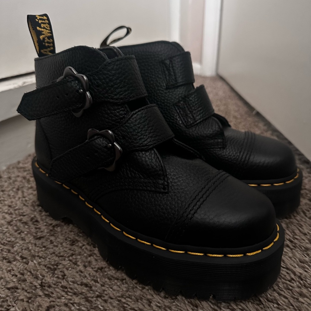 Dr. Martens Boots with Yellow Stitching